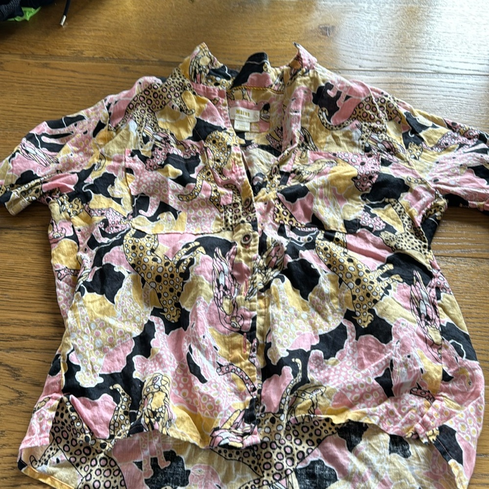 Linen Anthropologie top